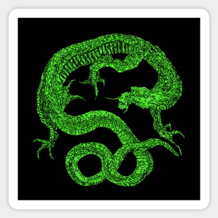 LUCKY DRAGON - GREEN Sticker